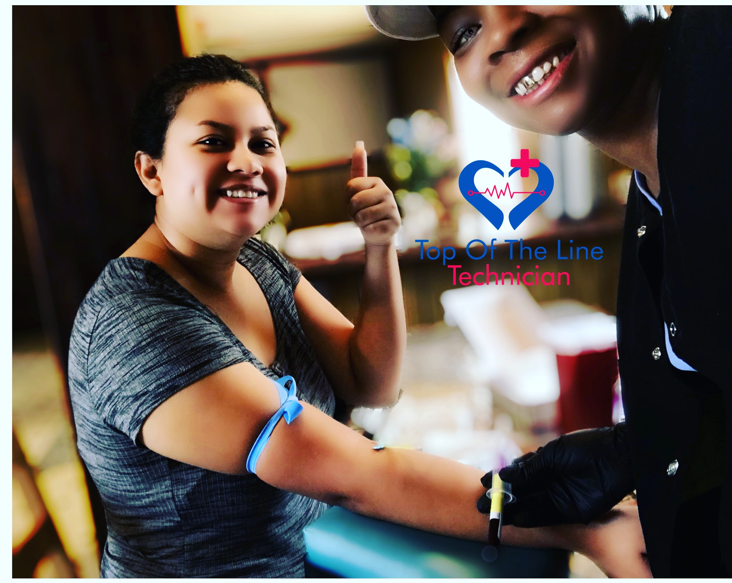 Happy patient giving thumbs up during wellness panel visit